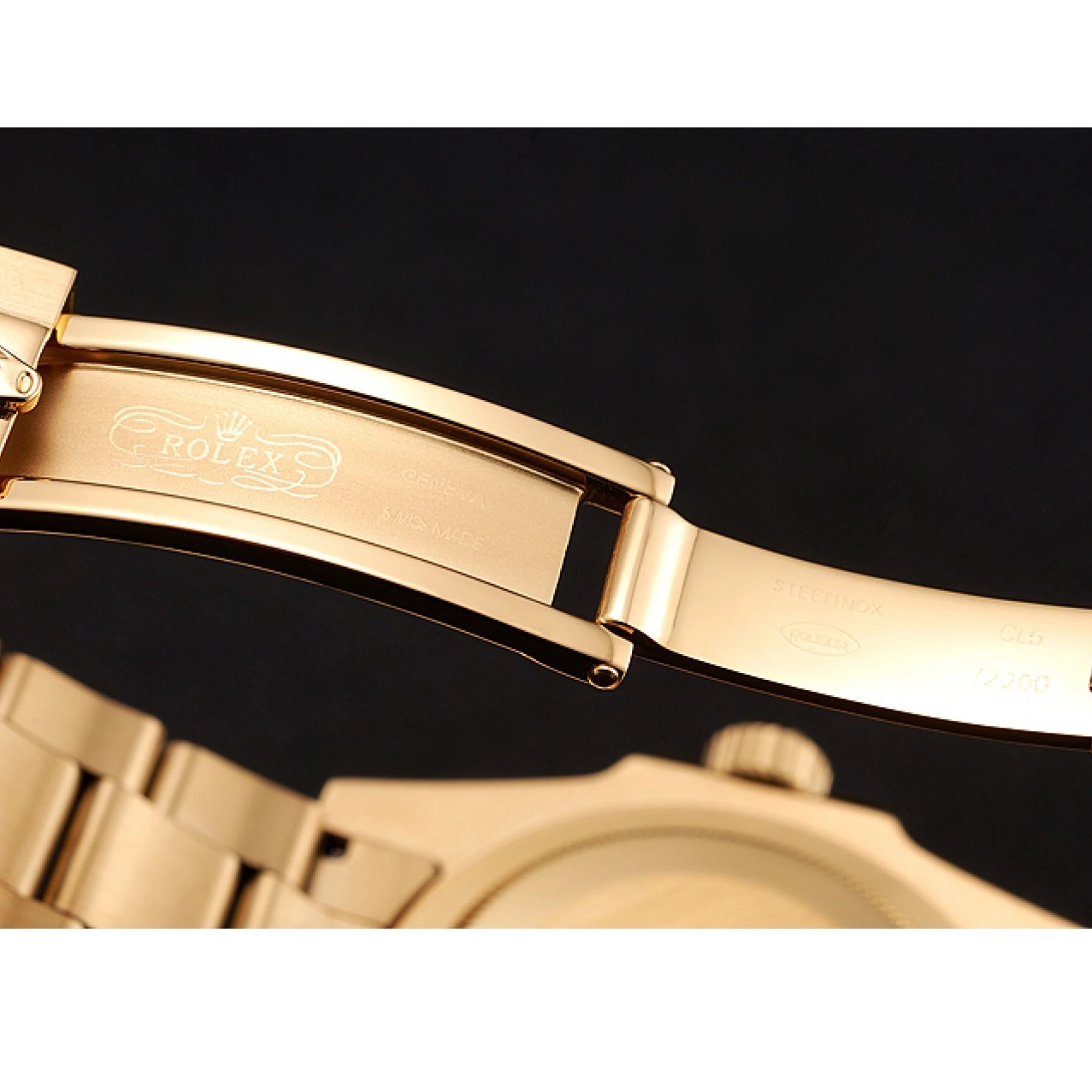 MiroTime 0714 Swiss Rolex GMT Master II Gold Dial Black Bezel Gold Case And Bracelet 1453749